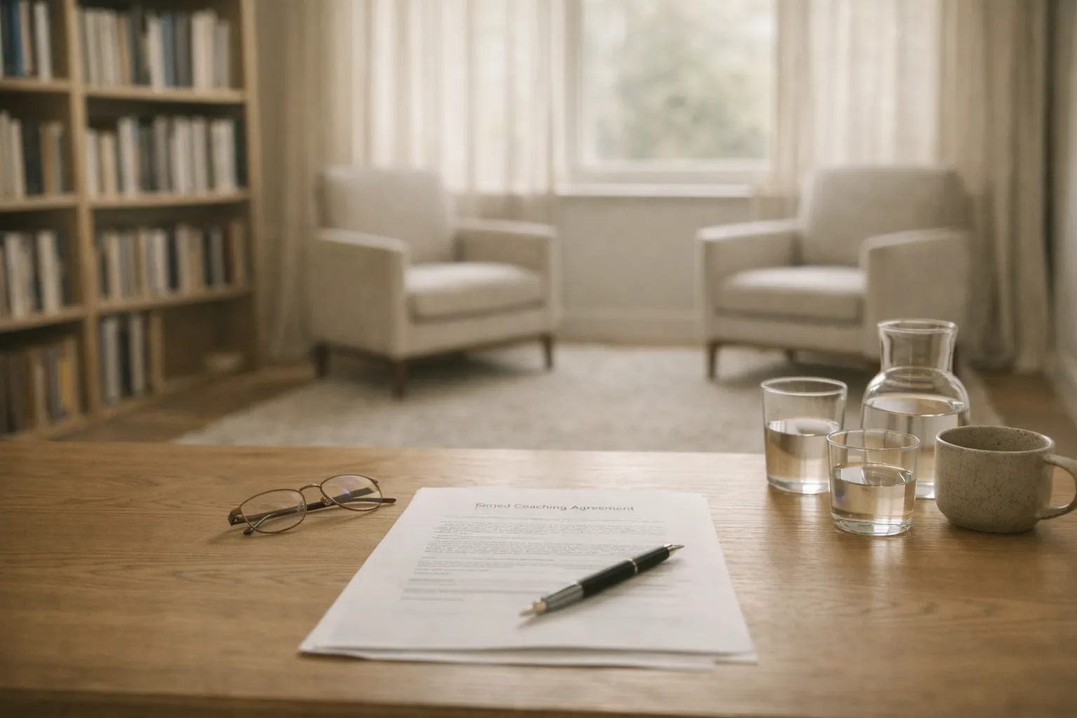 Professional coaching setting representing ethical boundaries